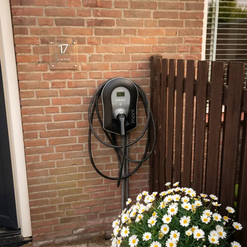 Nette afwerking laadpunt