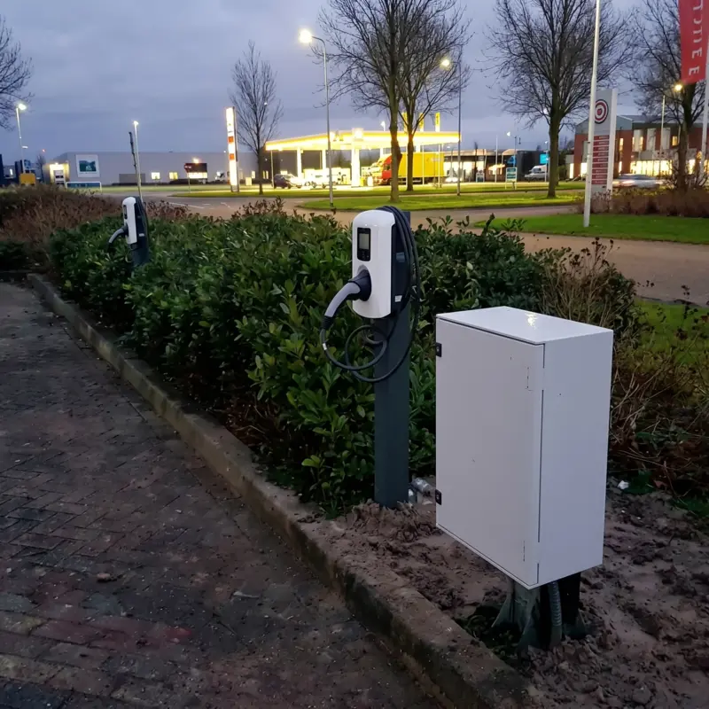 Installatie van laadpaal