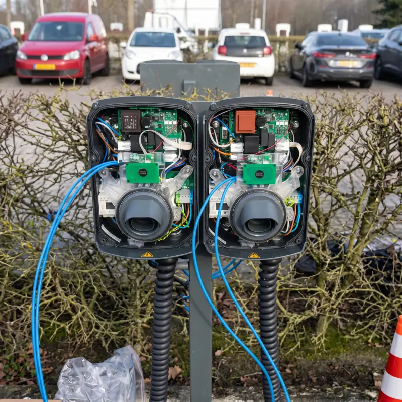 Installatie van laadpaal